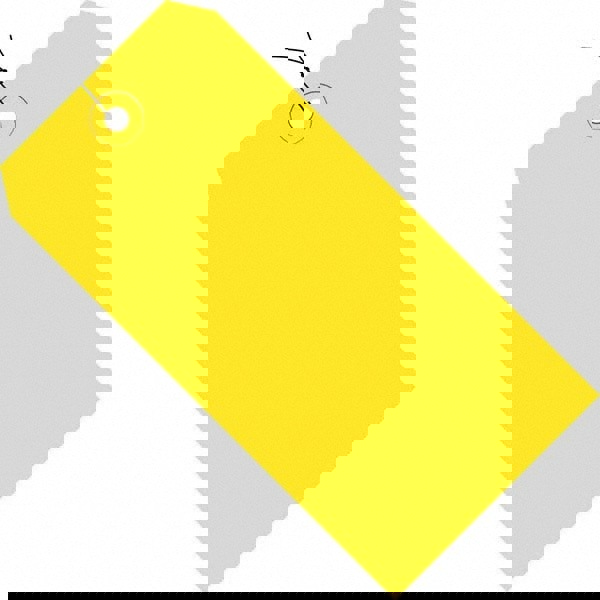 Blank Tag: 2-3/4'' High, Yellow, Synthetic Paper